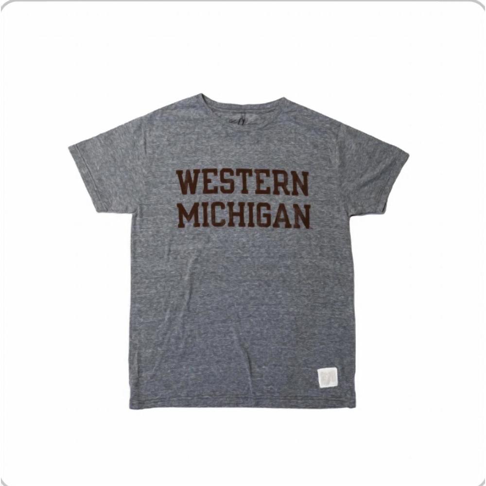 NEW THE ORIGINAL RETRO BRAND men's western vintage tri blend tee in gray